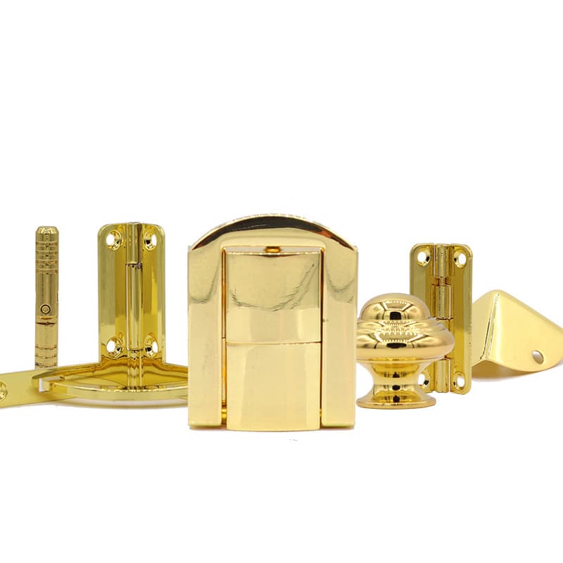 Factory wholesale wooden box craft accessories packaging box button lock jewelry box lock buckle cross-border supply
