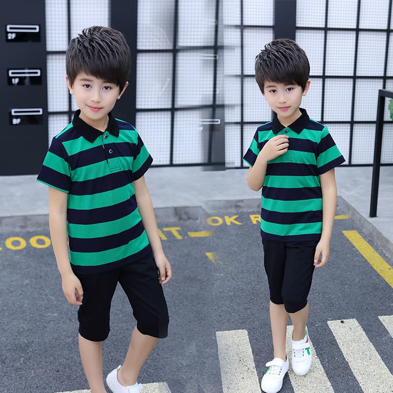 Kids Polo Summer New Short Sleeve T-Shirt 100% Cotton Polo for Ages 1-13, Medium to Large Children, Turn-Down Collar, Solid Cotton Top, Multiple Colors