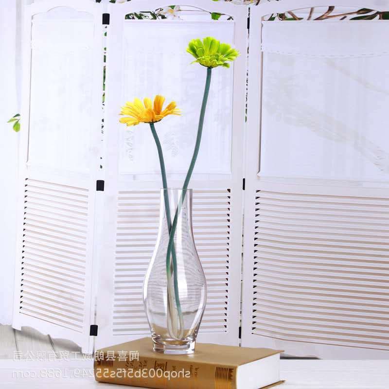 Modern Minimalist Guanyin Vase Lily Tulip Flower Arrangement Decoration Living Room Dining Table Transparent Fashion Glass Vase