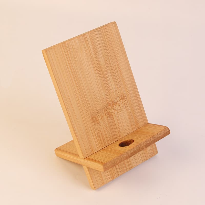 Creative live-streaming phone stand, lazy person's folding bamboo and wood phone stand, TikTok must-have, can be customized with logo.