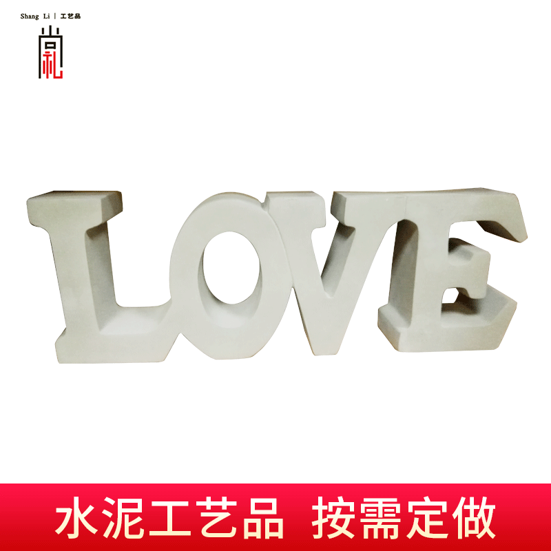 Wholesale Cement Craft Decorative Wall Stickers Cultural Digital Wall Cement Wall Art 3D Letters