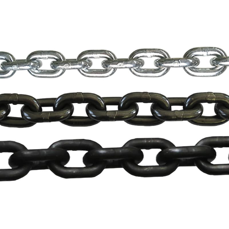 G80 Lifting Chain Manganese Steel 304 Galvanized Stainless Steel Hoist Chain Raw Color Chain Blackened Industrial Iron Chain