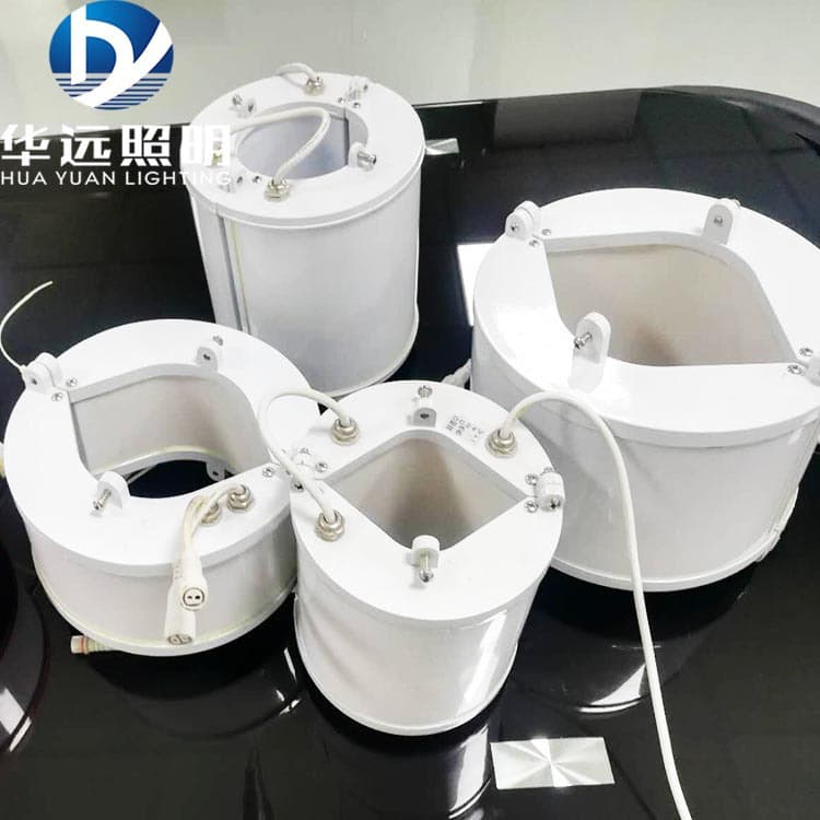 LED outdoor hoop light colorful full color ring light road lighting led bridge cable light RGBW pole light
