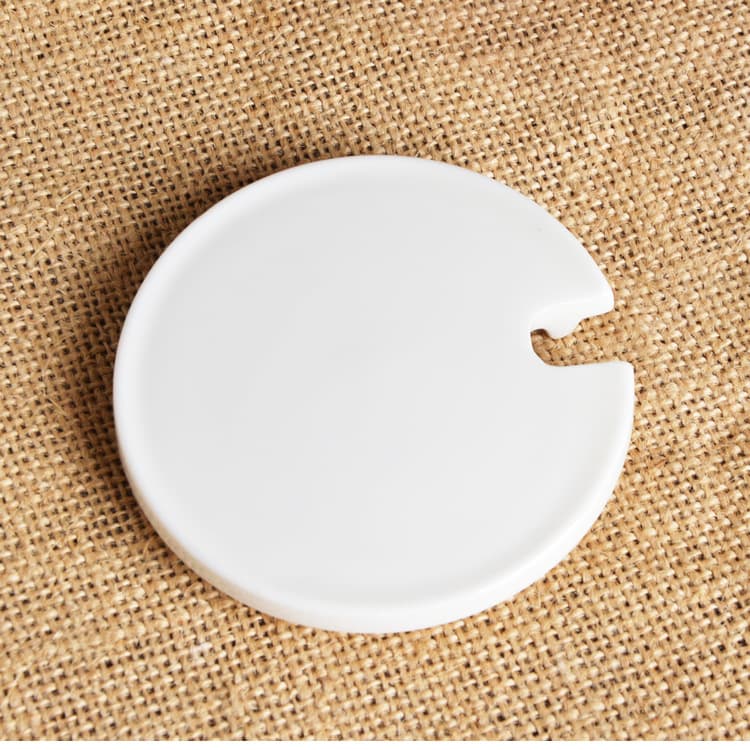 Manufacturer Ceramic Lid - Spoon-notch Porcelain Lid, Cup Lid Wholesale - Yumei Brand