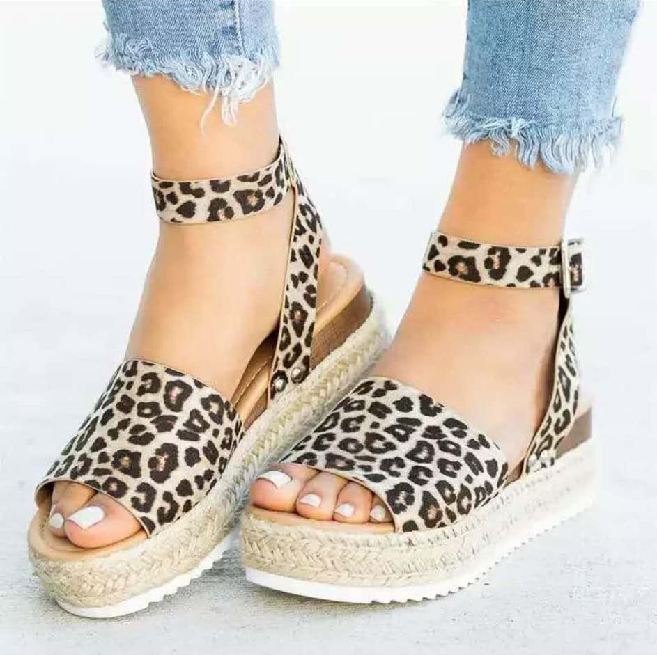 2020 New Women's Sandals Export Order New Women's Shoes One-Strap Buckle Open Toe AliExpress Large Size Roman Sandals