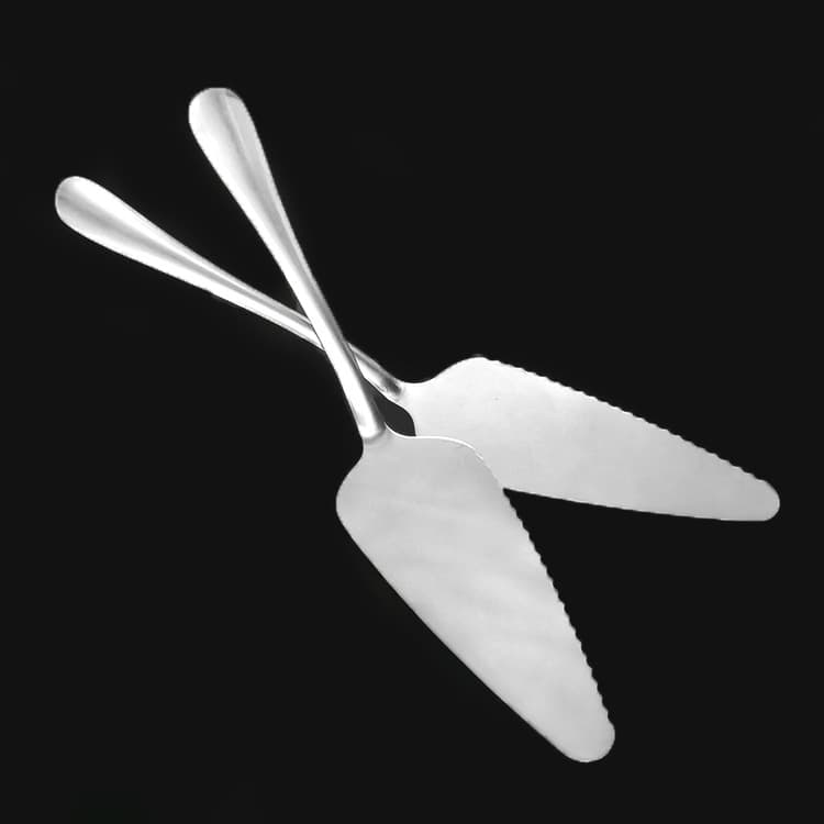 Stainless Steel Cake Knife Stainless Steel Cake Spatula Serrated Triangular Spatula Pizza Cutter Baking Tool Cheese Spatula
