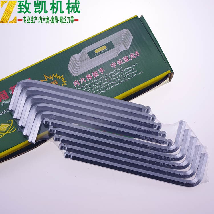 1.5-19 single hex key wrenches medium-length ball-head hex keys internal hex overall heat treatment chrome plating matte finish