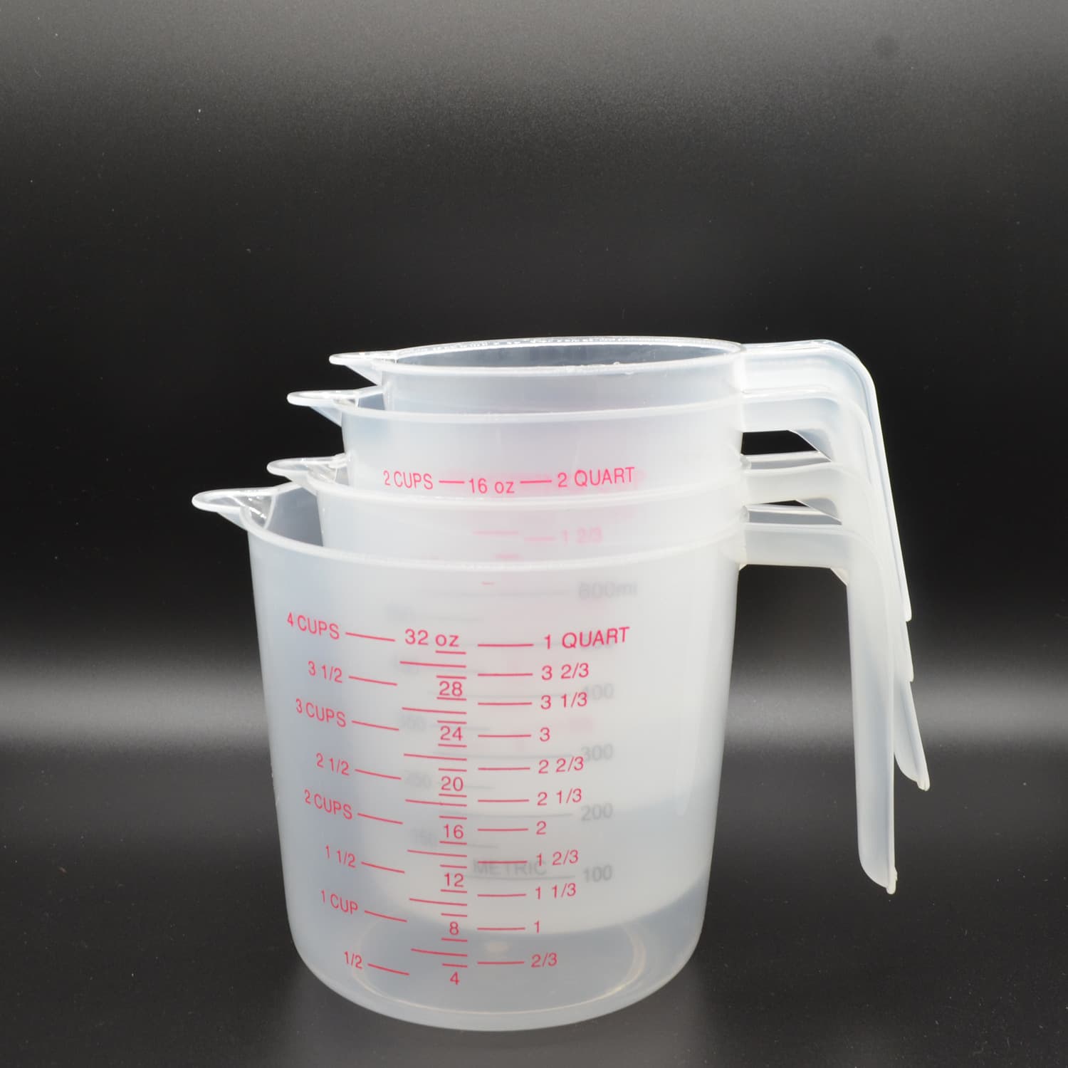 Home Use Plastic Measuring Cup Transparent Scale Large Small Size Measurement Kitchen Baking Measuring Tool Set