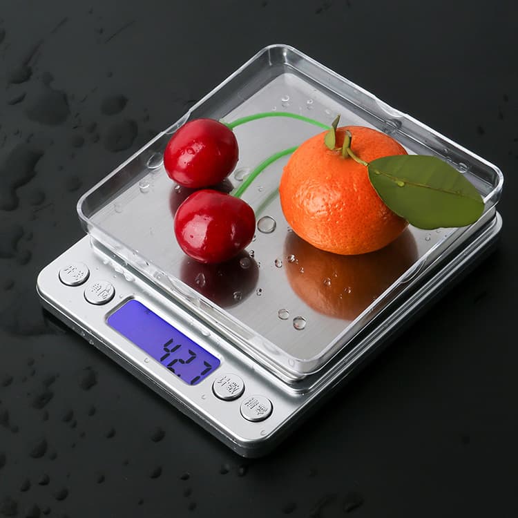 I2000 Glow-in-the-Dark Electronic Jewelry Scale with Dual Tray Balance Scale 0.01g Household Mini Kitchen Baking Electronic Scale