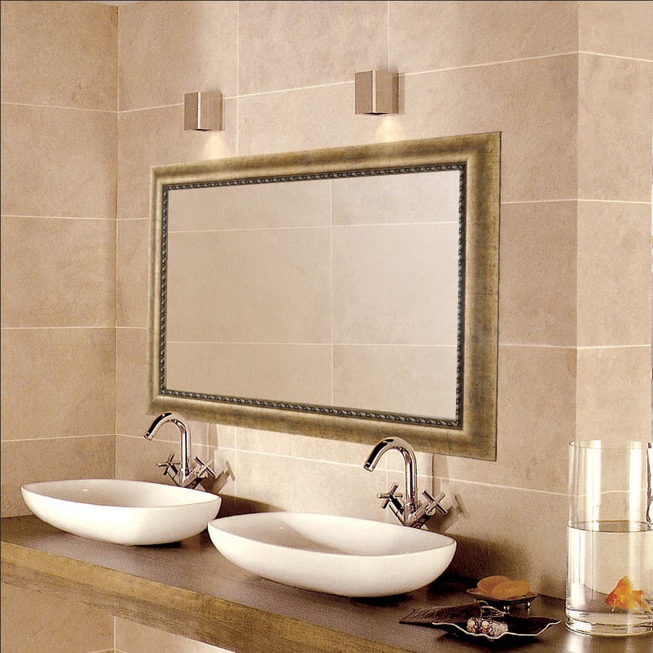 Customized European retro frame, bathroom hotel bathroom mirror, manufacturer wholesale rectangular half-length hanging mirror