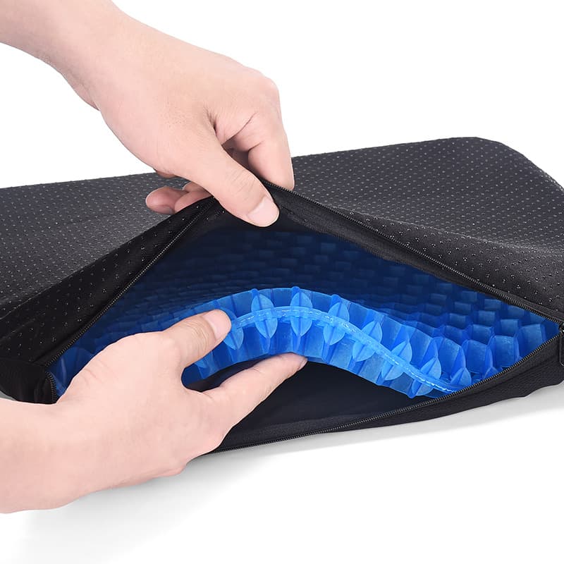 Factory Direct Gel Cushion Egg Seat Pad Breathable Chair Cushion Car Double Layer Square Ice Pad Honeycomb Seat Pad