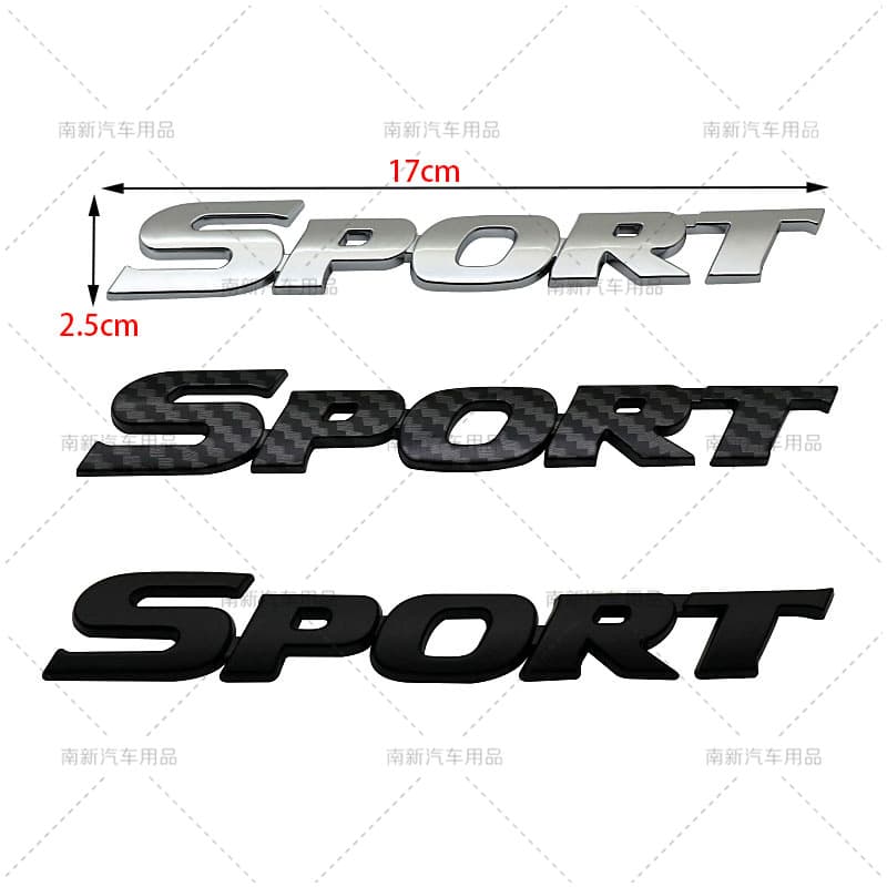 SPORT Rear Emblem for Toyota Highlander Badge SPORT Badge Side Door Emblem ABS Material