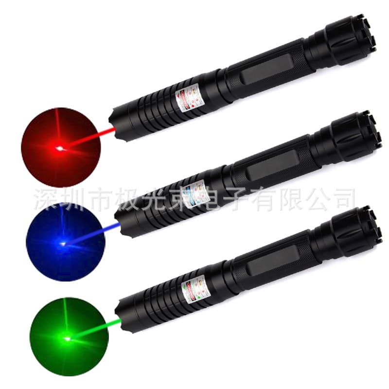 009 Blue Green Red Outdoor Self-Defense Indicator Star Pointer Laser Flashlight Rescue Signal Light Teaching Pen