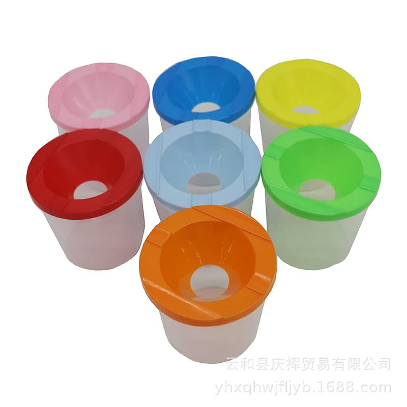 Factory direct paint cup plastic cup color mixing cup, children's DIY multi-functional brush washing cup, painting drawing board accessories