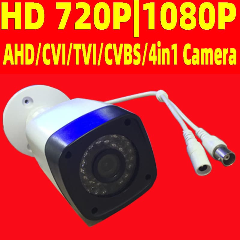 AHD CVI TVI CVBS 4in1 HD 720P 1080P Coaxial Camera Metal Material High Resolution Security Surveillance Camera