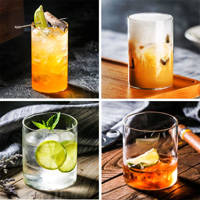New Thin-Base Highball Glass Collins Glass Highball Glass Breakfast Milk Glass Straight Glass Long Island Iced Tea Glass