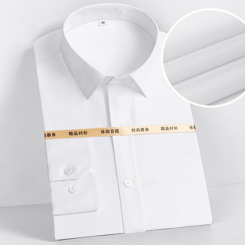 Business Shirt Long Sleeve Men's Suit Shirt Professional Work Uniform Cotton-Free ID Photo White Shirt