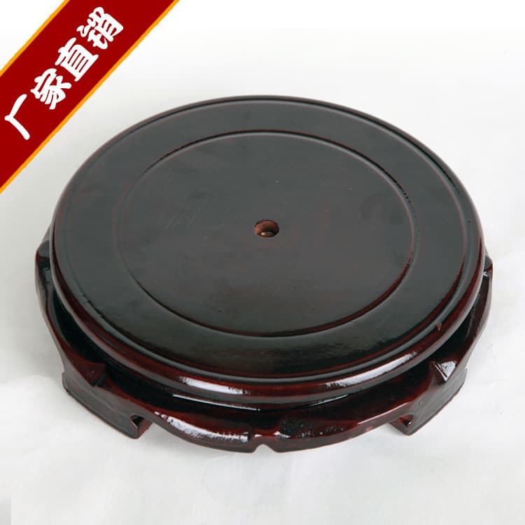 Compressed wooden round base for vases, flower pots, fish tanks, wine jars, oddly shaped stones, air conditioners, solid wood handicrafts, and decorative items.