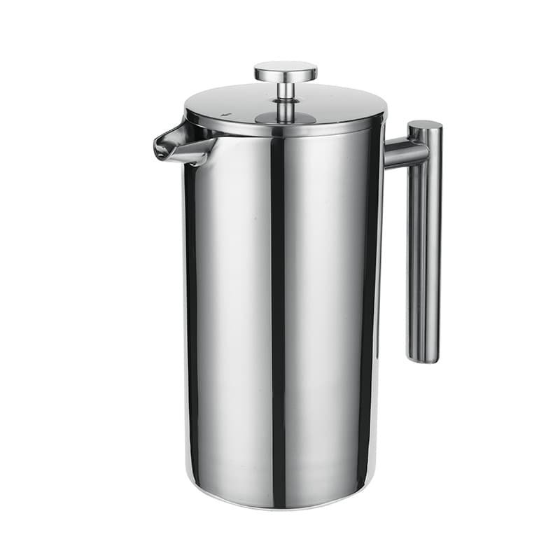 Cross-Border 304 Stainless Steel French Press with Double Filter for Pour-Over Coffee and Insulated Pot