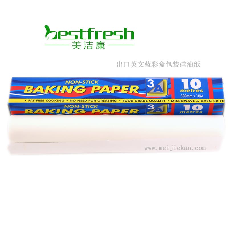 Special Offer Meijiekang 10m Blue Color Box Silicone Oil Paper Food BBQ Silicone Oil Paper Baking Silicone Oil Paper