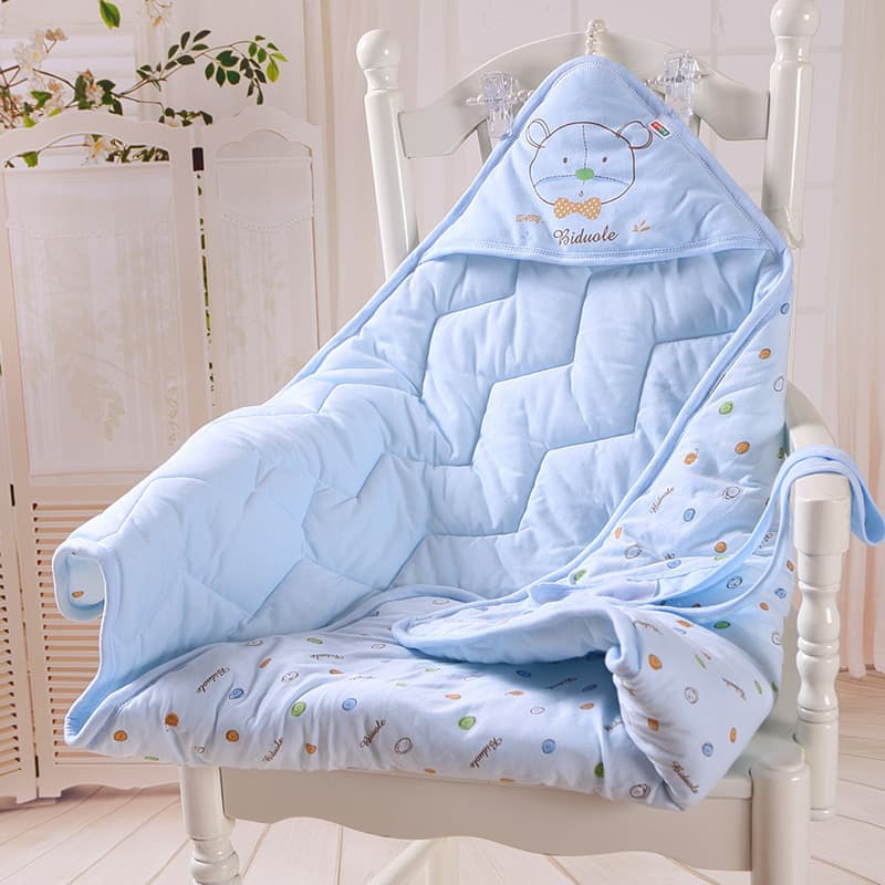 Pure Cotton Baby Wrap Spring Autumn Thin Cotton Cartoon Newborn Baby Wrap Blanket Baby Supplies Lightweight Cotton Wrap