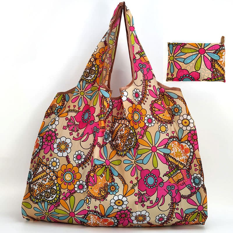 Japanese-Korean Foldable Eco-Friendly Shopping Bag, Lightweight Water-Resistant, Large Capacity Supermarket Storage Bag, Portable Grocery Bag, Thickened Hand Tote