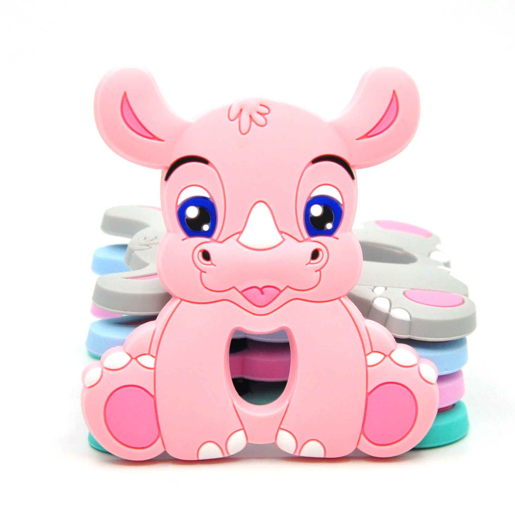 Changlong Baby Teether Toy, Food-Grade Silicone Material, Multiple Colors Available, Durable Chewing Teether for Infants