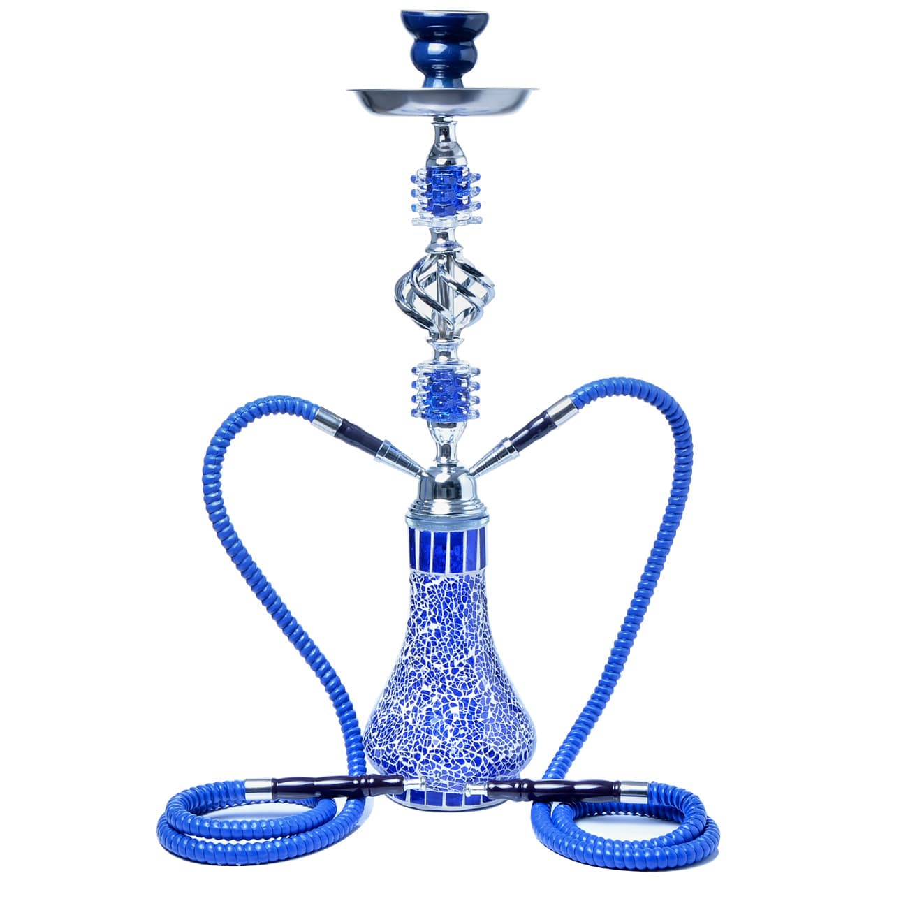 Cross-border Source Arabic Hookah Glass Vase Dual-Hose Hookah Four-Hose Set Finished Product Hookah Shisha