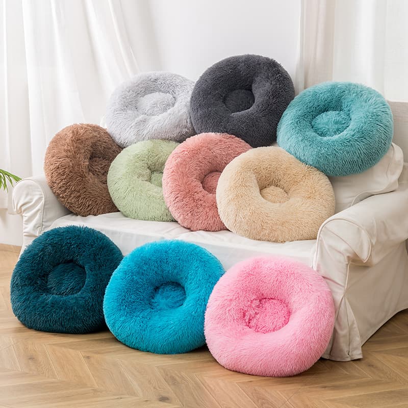 Washable Pet Nest Cat Bed Dog Bed Long Plush Winter Warm Removable Pet Pad Pet Supplies Cat House