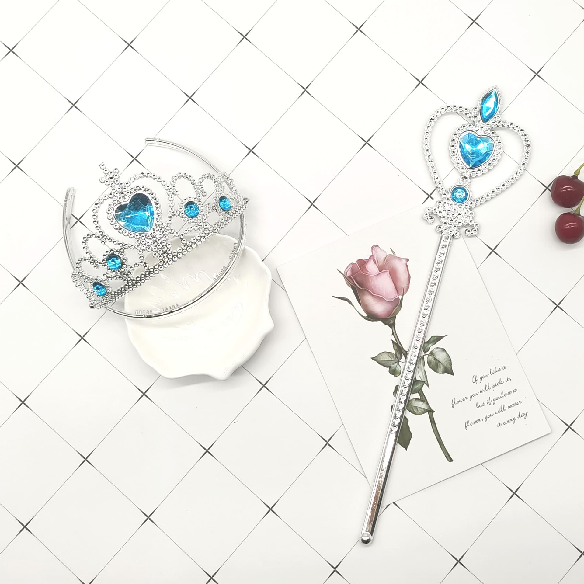 Ice Snow Aisha Princess Dress Accessories Crown Magic Wand Fairy Wand Headband Jewelry Toy/Decoration