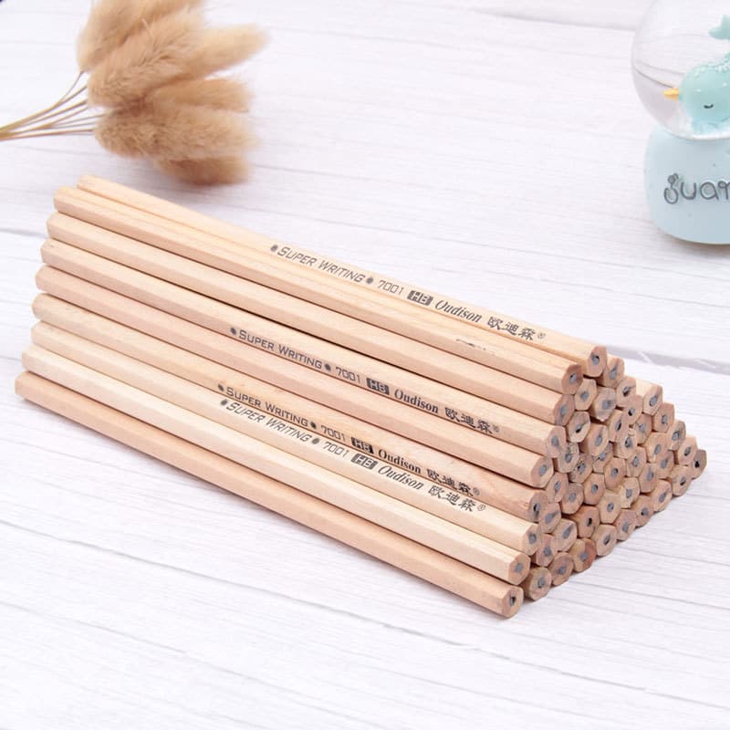 Natural Wood Pencil Eco-Friendly Break-Resistant HB Pencil for Children Elementary School Learning Office Sketching Kindergarten Supplies