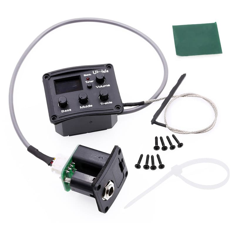 Musical Instrument Accessories Ukulele Electric Pickup Ukulele Adjustable Pickup Acoustic Guitar Tuner Equalizer