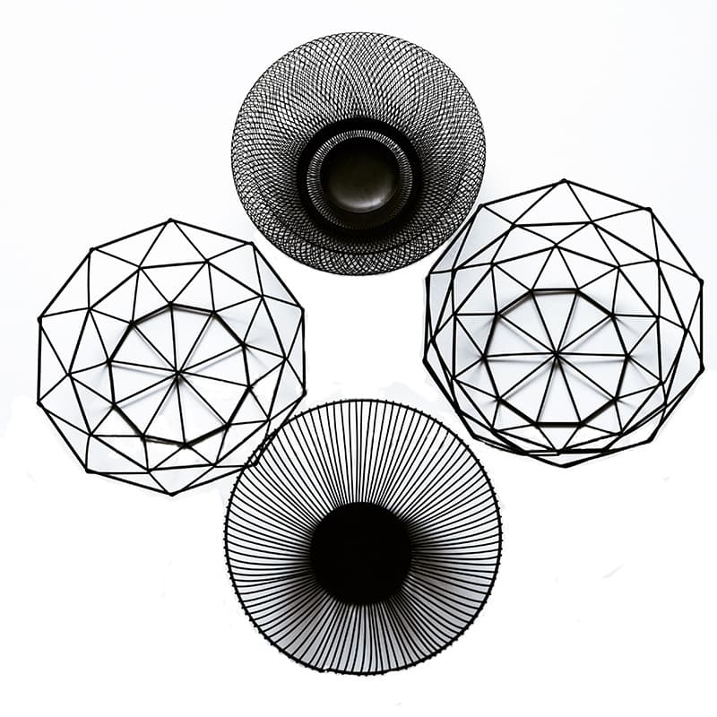 Nordic Style Iron Art Fruit Basket Home Living Room Storage Basket Creative Household Goods Fruit Basket Decoration