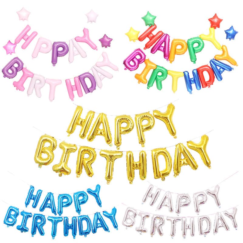 16-inch Foil Balloon Letters Happy Birthday Balloon Theme Party Decoration happybirthday