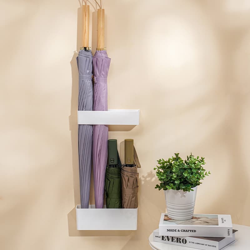 Yimijia Simple Umbrella Storage Stand, Japanese-style Magic Tape No-drill Wall/Standing Detachable Umbrella Holder