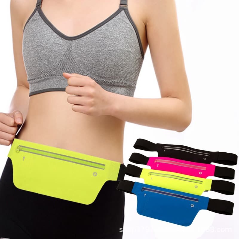 Multifunctional sports portable mobile phone bag for men and women, personal anti-theft waist bag bag, outdoor leisure Lycra running waist bag for women