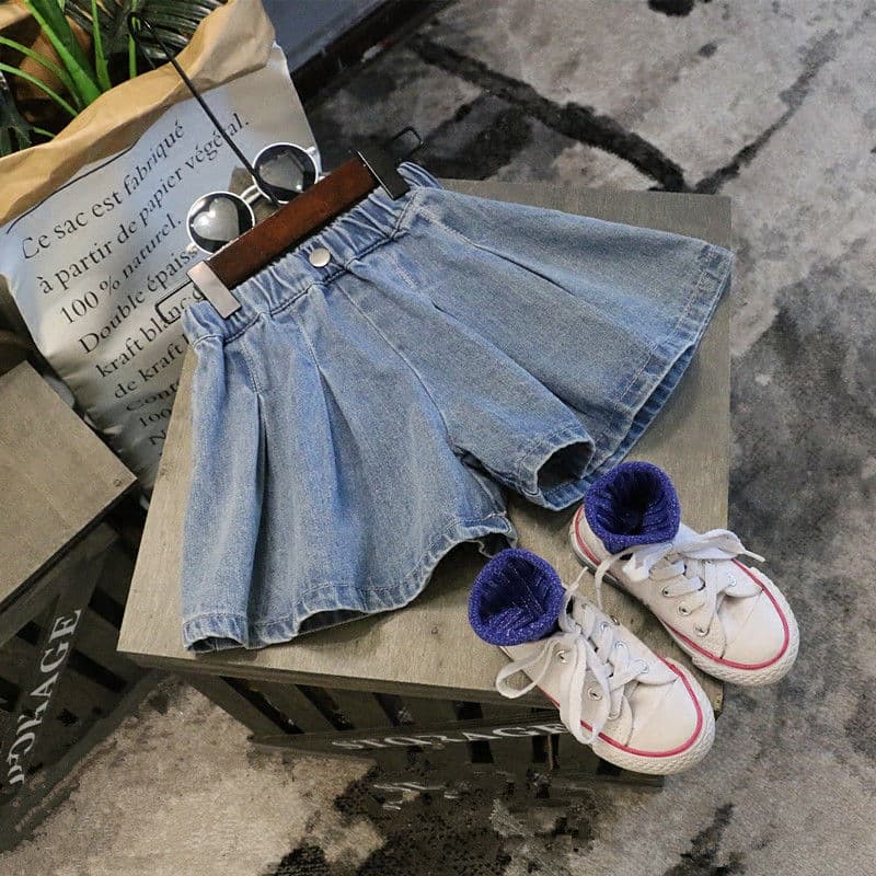 Children's Denim Shorts Summer Girls Fashion Shorts Medium and Big Girls Baby Trendy Pants 2025 Loose Jeans Trend