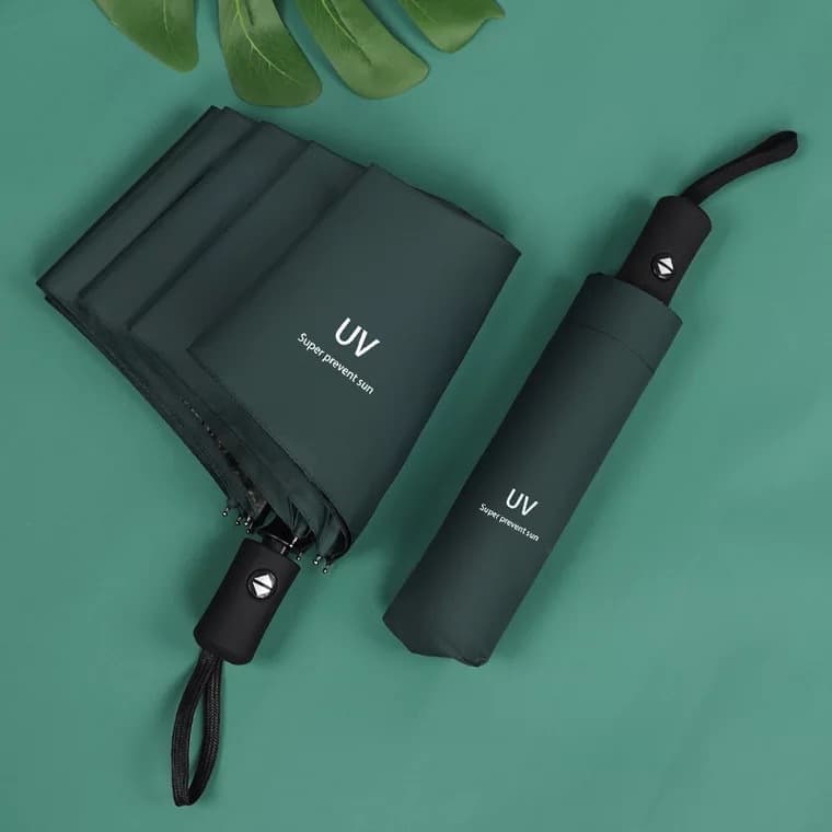 Fully Automatic Folding UV Rain Umbrellas, Large All-Weather Umbrellas, Sun Protection Sunshade Umbrellas, Custom Logo Gift and Advertising Umbrellas