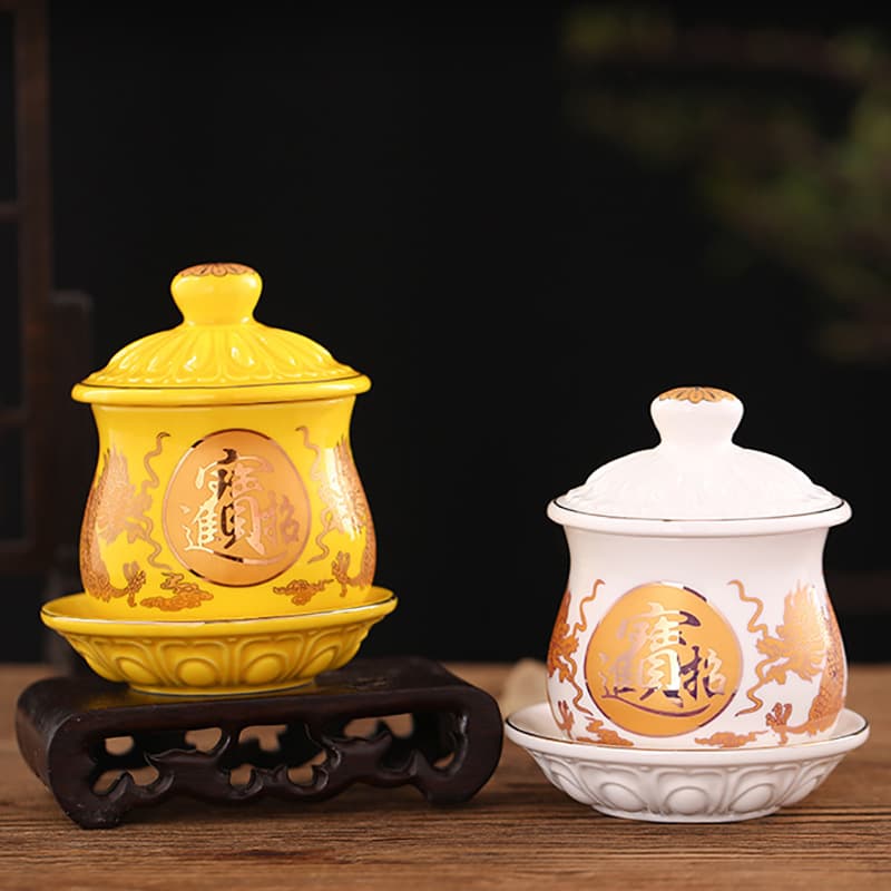 Water supply cup, Great Compassion Mantra water cup, Buddha cup, holy water cup in front of Buddha, household Guanyin Bodhisattva tribute cup, ornaments and supplies