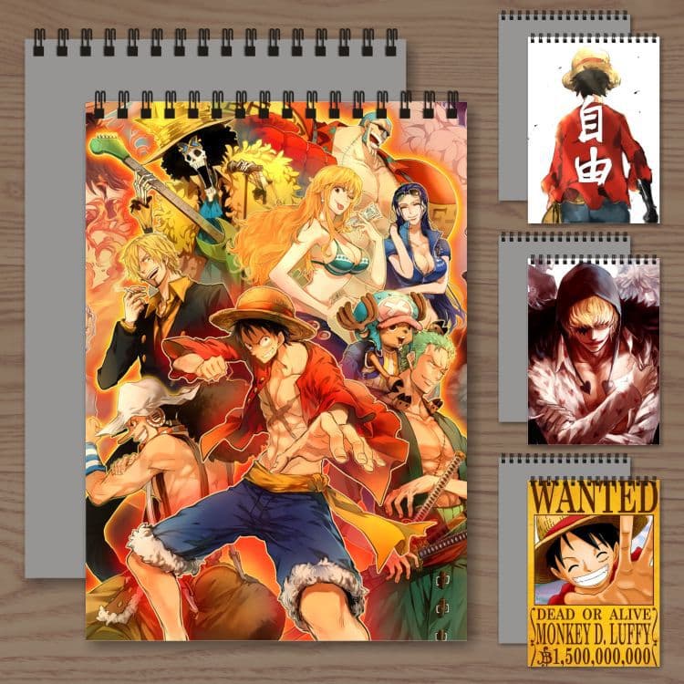 One Piece Sketchbook Art Student A4A3 Hand-Painted Line Drawing Book 16K Sketchbook 8-Open Blank Drawing Book Wholesale