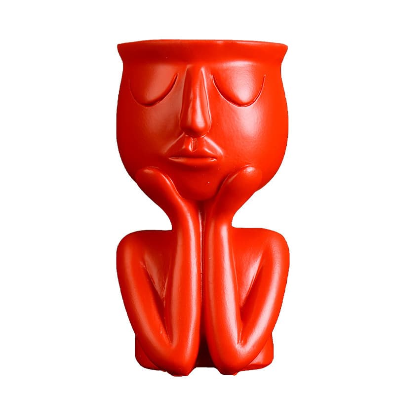Humanoid Resin Flower Pot Creative Resin Craft Succulent Vase Home Decoration Personalized Gift