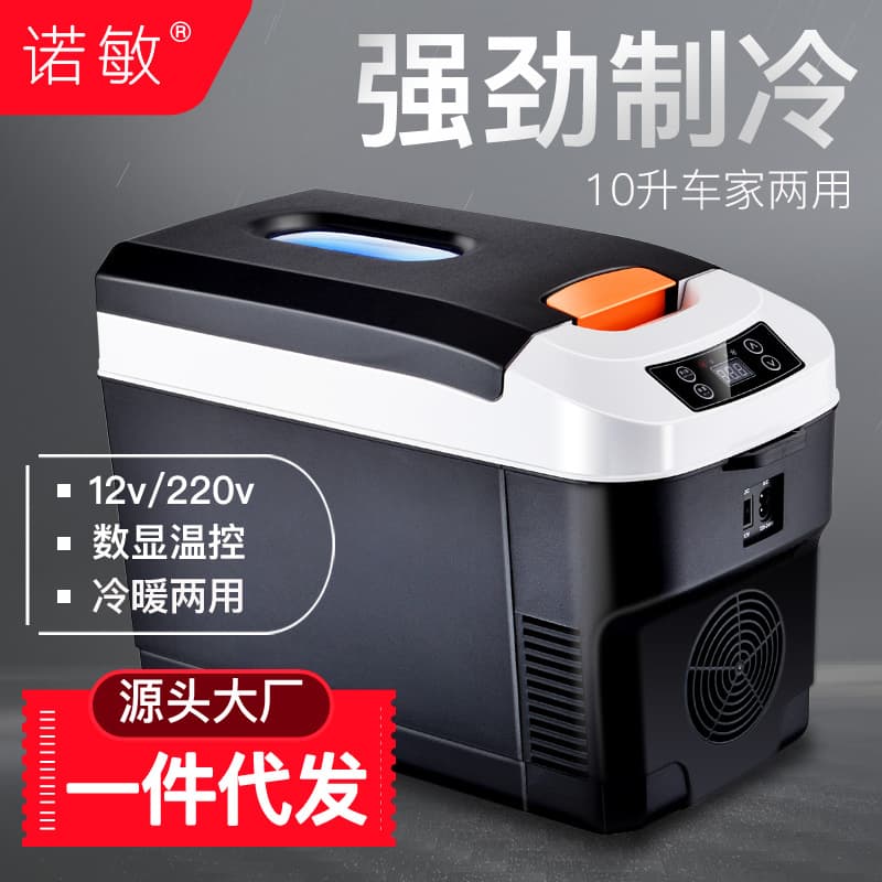 Portable Mini Car Refrigerator 12V/24V for Home and Vehicle Use Small Cooler 12 Volt 24 Volt Vehicle Fridge