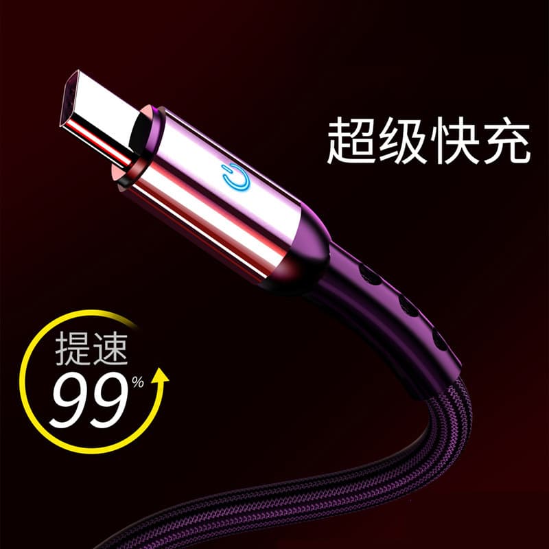 TYPE-C LED Data Cable Fast Charging Cable for Apple Android Xiaomi Smart LED USB Charging Cable
