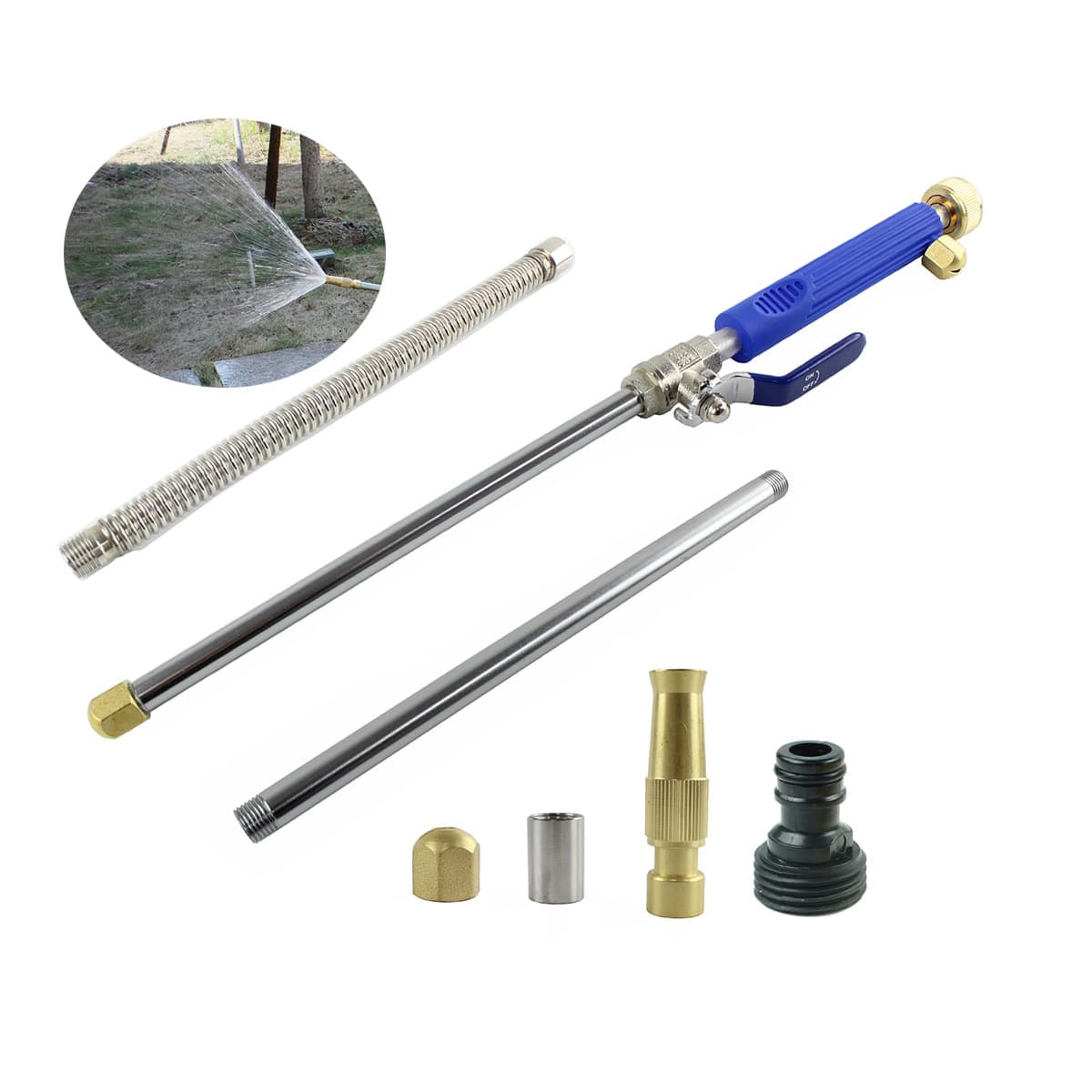 Manufacturer Direct Sales Car Wash Gun Detachable Adjustable Nozzle High-Pressure Water Gun Set