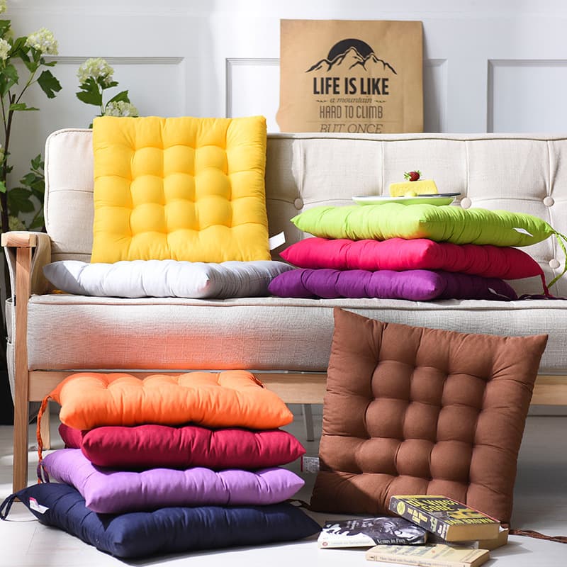 Thickened cushion plain brushed chair cushion wholesale tatami dining chair cushion student office computer chair cushion