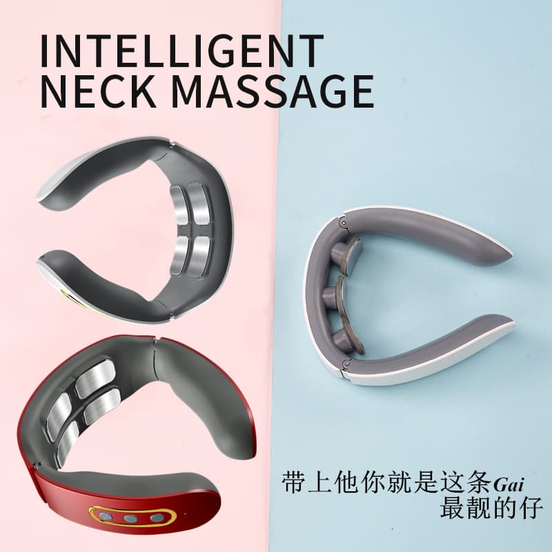 Neck Massager Electric Therapy Device Pulse Heating Hot Compress Neck and Shoulder Massager