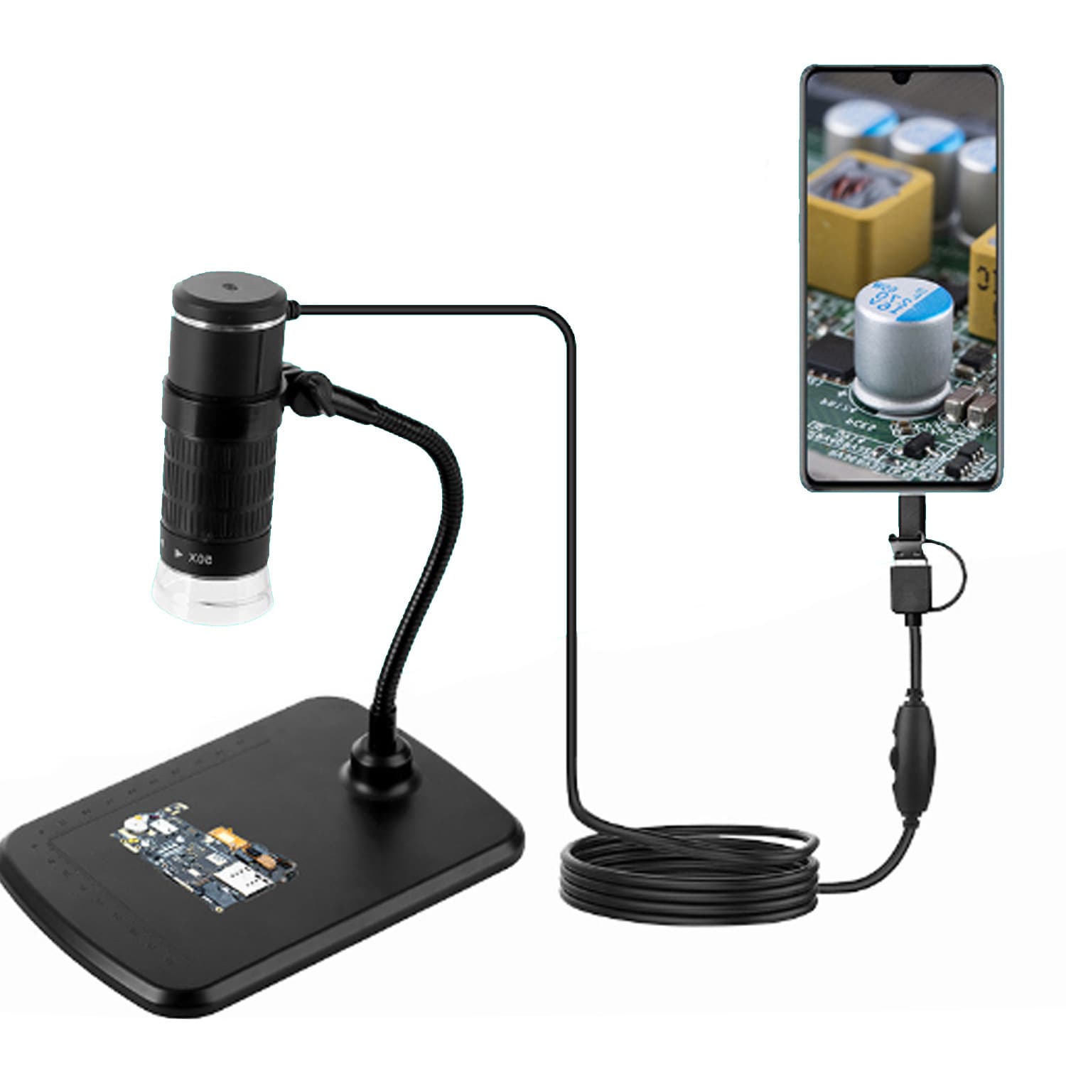High Definition 1000x Digital Microscope Three-in-one Android Usb Magnifying Glass Children's Science Experiment Equipment