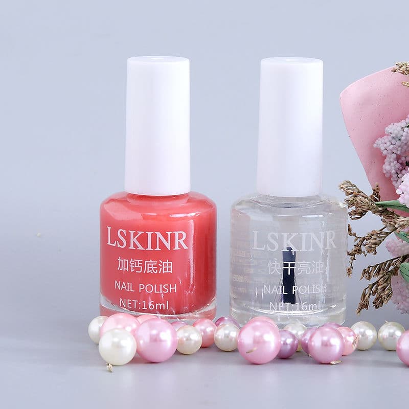 Wholesale Quick-Dry Oily Calcium-Added Base Coat & Top Coat Nail Care Oil, Long-Lasting Transparent Nail Protector, No-Cure Nail Polish