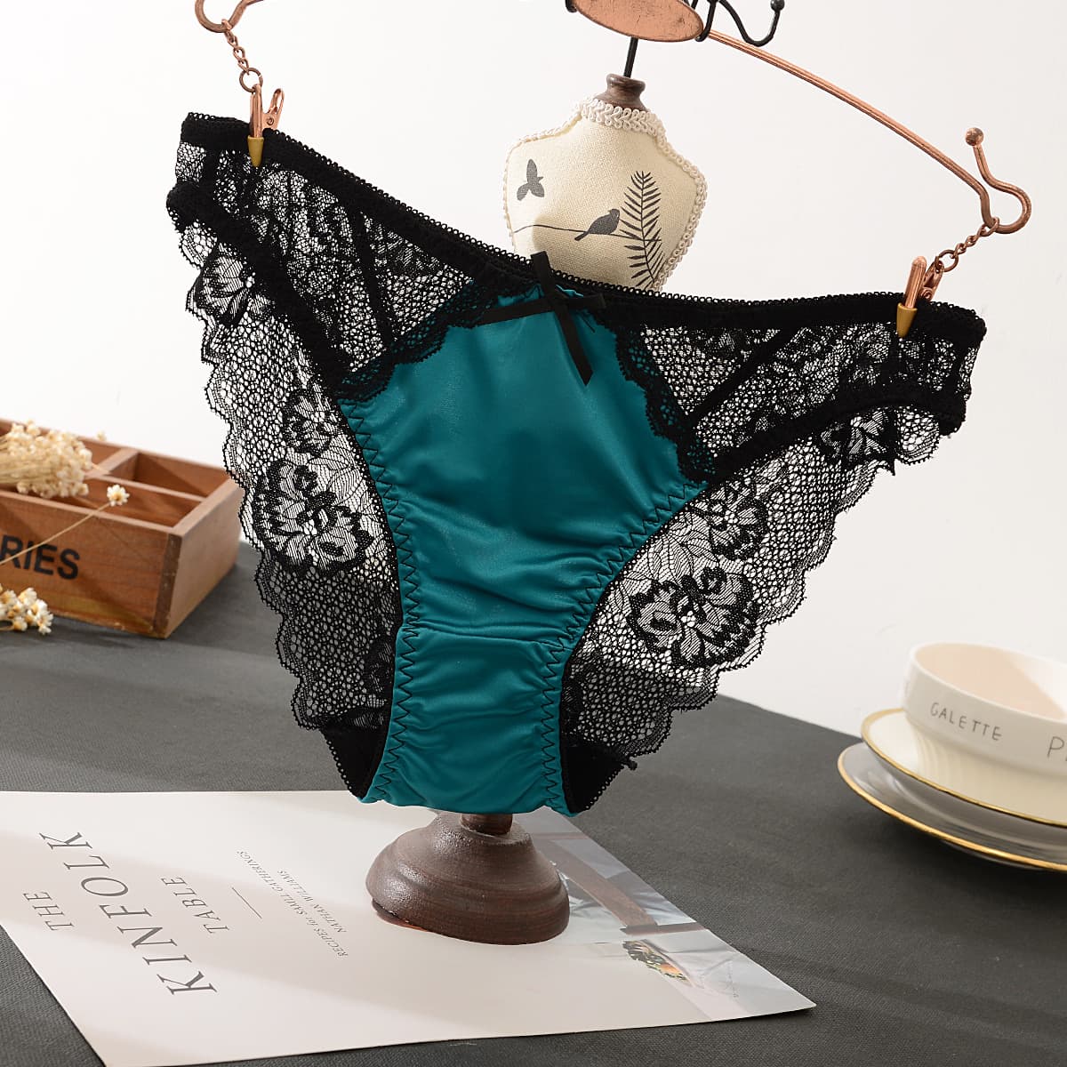 Diaochan Breathable Lace Panties Women's Triangle Sexy Cotton Crotch Factory Wholesale Drop Shipping 1723
