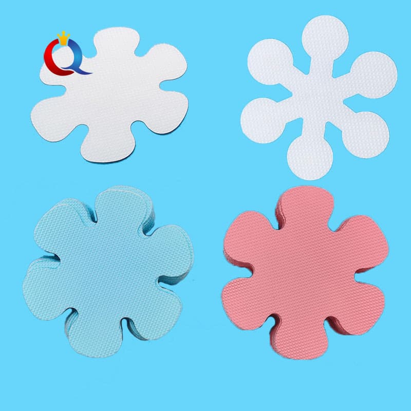 Colorful rubber round snowflake flower bathroom anti-slip stickers, waterproof self-adhesive bathtub anti-slip stickers, children's anti-slip tape